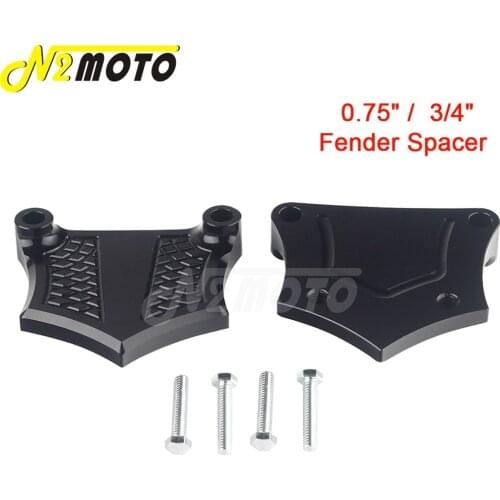 Black Motorcycle 0.75"/3/4" Front Fender Spacer Mudguard Bracket Gasket For 30" Harley Touring 1984-2013 Lowers 1993-2013