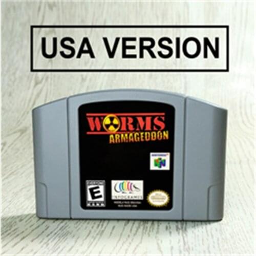 Worms Armageddon For 64 Bit Game Cartridge USA Version NTSC Format