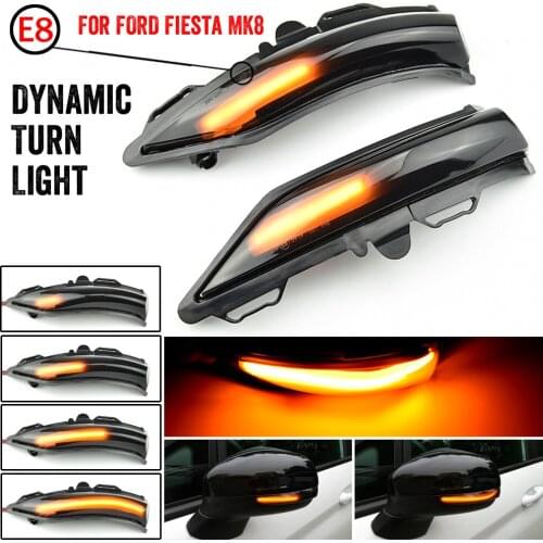 Dynamic Indicator Flasher Turn Signal Light LED Side Wing Rearview Mirror Repeater Blinker For Ford Fiesta ST Line MK8 2018 2019