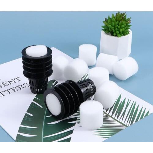 10 Pcs Mesh Pot Net Cup Basket Hydroponic System Garden Plant Grow Vegetable Cloning Foam Insert Seed Germinate Nursery Pots