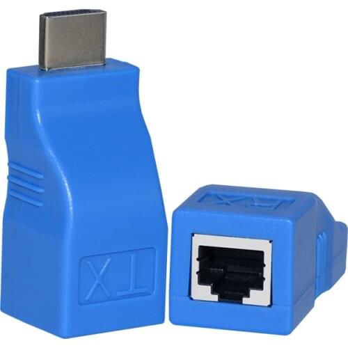 HDMI-compatible Extender 1080P RJ45 Ports LAN Network HD Extension 30m Over CAT5e/6 UTP LAN Ethernet Cable for HDTV Monitor