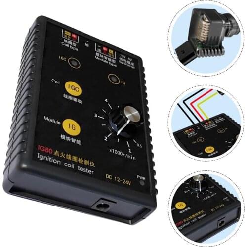 1 Set Car Ignition Coil Detector Tool Car Engine Ignition Coil Tester Ignition Coil Test Injector Solenoid Valve Idling Stepper