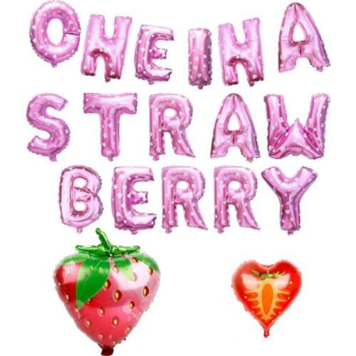 Strawberry Party Supplies Party Decorations – “ONE IN A STRAWBERRY” Summer Party Banner Foil Balloons – Tropical Fruit