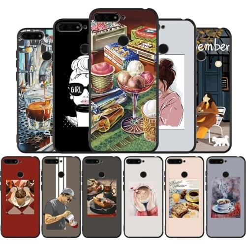 Coffee Boss black Silicone Phone Case For honor 20 Pro 8 8X 9 10 20 Lite for Mate 10 30 Lite Pro cover