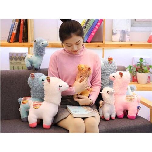 Creative plush toy cartoon alpaca soft doll baby toy throw pillow birthday gift h2597