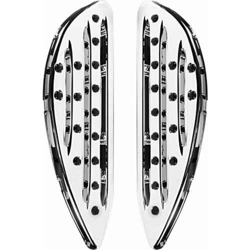 Motorcycle Chrome Foot Pedal Driver Stretched Front Floorboards For Harley Touring Softail Dyna Street Glide FLHX FLH/T Model