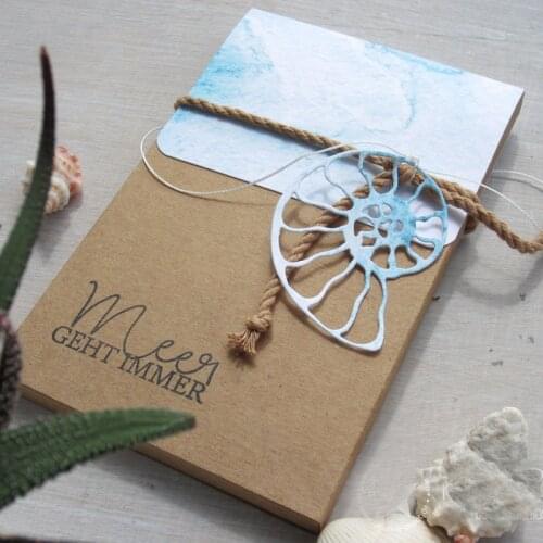 Nautilus Shell Metal Dies Stencil Template for Embossing DIY Scrapbooking Paper Album Gifts Cards Making New 2021