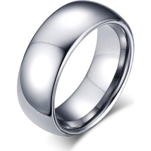 POYA Tungsten Ring for Men Women Classic Wedding Band High Polished Comfort Fit