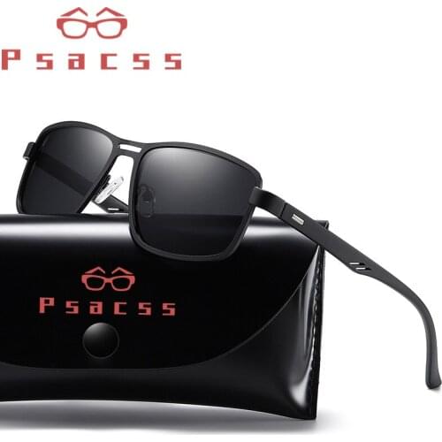 Psacss NEW Polarized Square Sunglasses Men Fashion Brand TR90 Sun Glasses For Driving Fishing Vacation gafas de sol hombre -5925