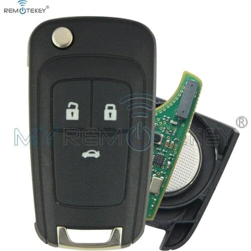 Remtekey Flip remote key for Chevrolet Cruze Aveo Orlando with ID46 chip 2011+ car remote key 3 button 433mhz