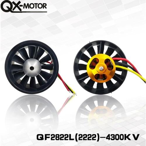 QX-Motor new 64mm EDF 12 leaf set QF2822-4300kv 3s upgrade section edf 64mm ducted fan