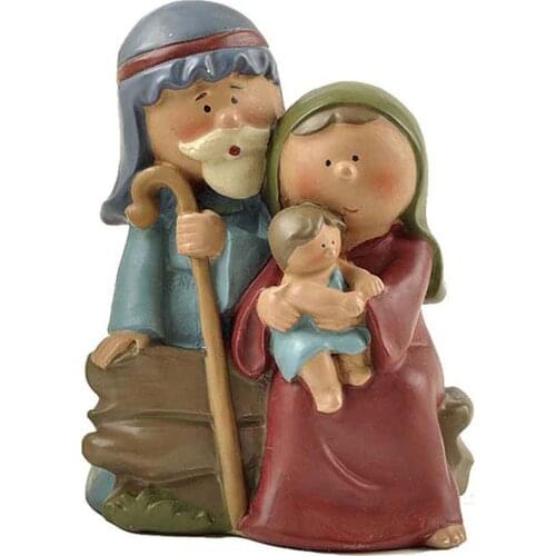 Christ Birth of Jesus Ornament Gifts Nativity Scene Crafts Resin Christmas Manger Decoration Catholic Miniatures Figurines #W0