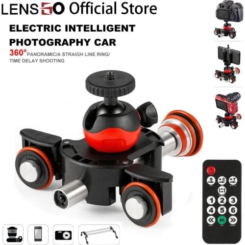 LENSGO Camera Video Track Dolly Slider Motor Hoe Timelapse Dslr Cameras Sliders Electric Car Push Cart Dolly Rail Systems Photo
