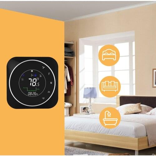 Heat Pump Wifi Thermostat Smart Life Thermostat 24VAC Fahrenheit Alexa/Google Home Tuya Programmable Room Temperature Controller