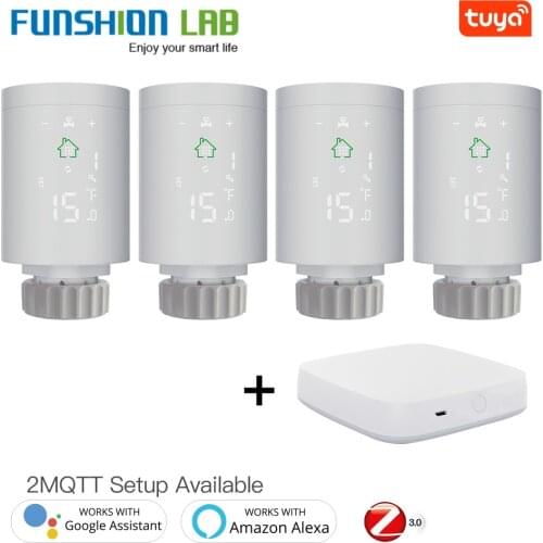 Tuya ZigBee3.0 Smart Radiator Actuator Programmable Thermostatic Radiator Valve Temperature Controller 2MQTT Setup With Alexa