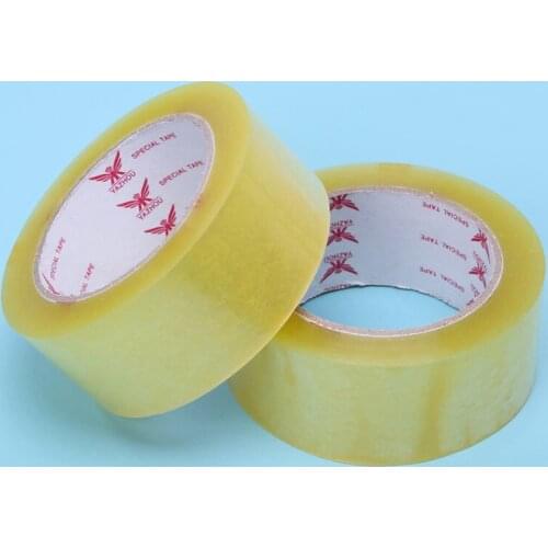 4.5cm X 90m Box Adhesive Seal Tape Packaging Tapes Shipping Transparent Beige Glue Carton Sealing Tapes Box Adhesive Tape