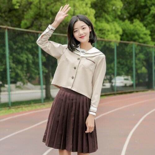 JK Uniform Japanese Sailor Suit Long Short Sleeve Student School Uniform