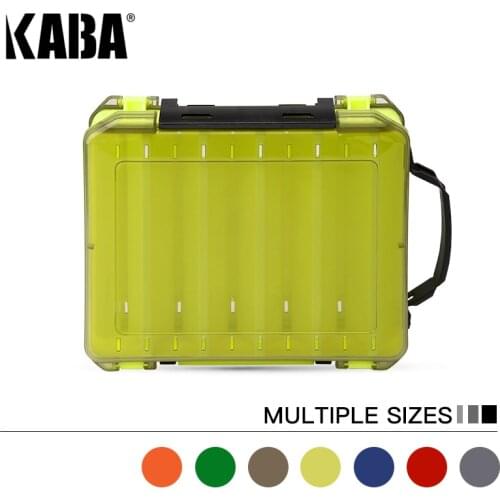 KABA Fishing Lure Tackle Tool Box D-S/D-L/E Plastic PVC Double Side Storage Box Storage Case Container Fish Accessories