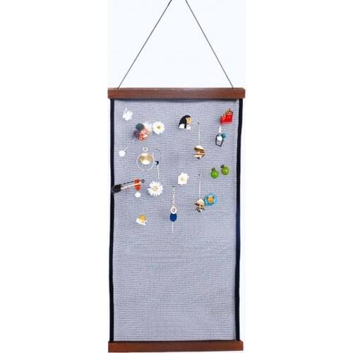 Jewelry Display Rack Eco-friendly Large Capacity Polyester Hanging Jewelry Organizer Holder Ear Stud Stand for Home