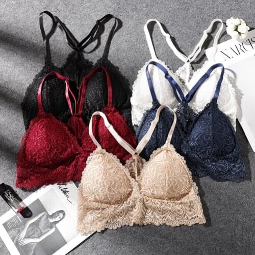Women Sexy Lace Bra Push Up Seamless Tube Tops Female Bralette Sexy Lingerie Underwear Brassieres