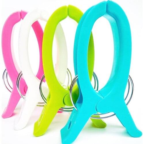 1Pcs Beach Towel Clips, Large Plastic Windproof Clothes Hanging Peg Quilt Clamp Holder For Beach Chair High Quality Clips