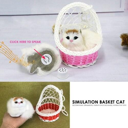 1pc Plush Toy Hanging Basket Cat Multicolor Decor Bag Kidsroom Collection Gift Game Kid