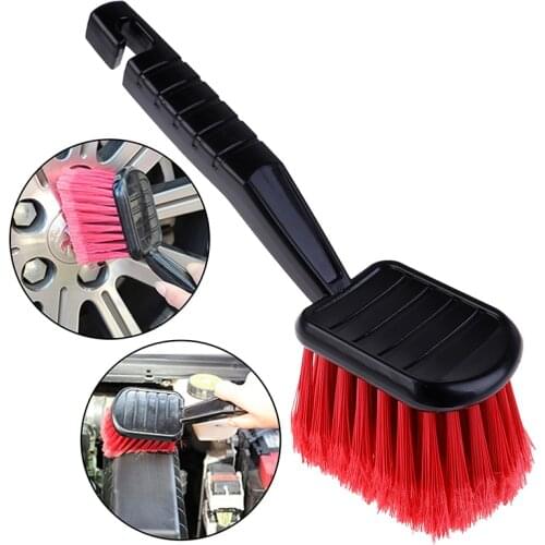 1PC Car Wheel Brush Tire Cleaner With Handle Washing Tools For Auto Detailing Motorcycle Cleaning