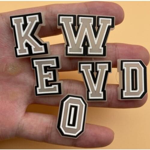 1 Pcs Luminous PVC Shoe Accessories DIY Combination English Alphabet Shoes Decoration for Croc Jibz Charms Kids Gifts 8P-14L-4