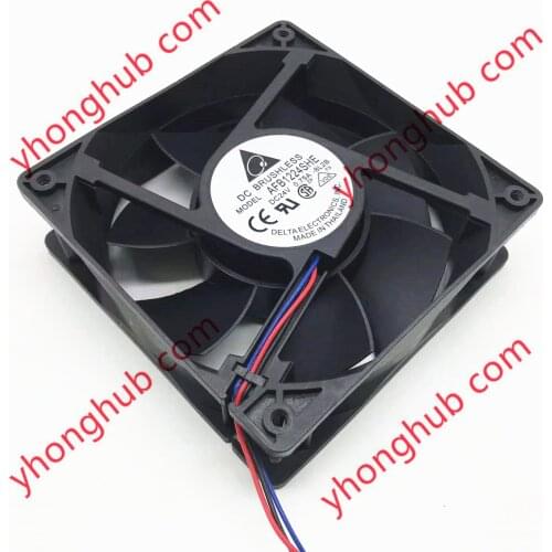 Delta Electronics AFB1224SHE -8L2B Server Cooling Fan DC 24V 0.75A 120x120x38mm 3-wire