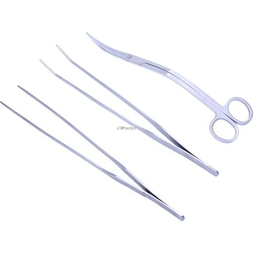 3in1 Aquarium Aquatic Live Plants Long Handle Tweezers Scissor Trim Tool Kit Set P41