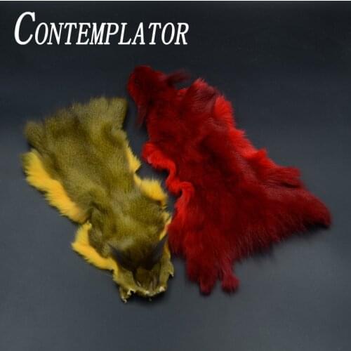 3optioanl Colors Dyed Pine Squirrel Skin Ideal for Dubbing&Zonkers Fly Tying Fur Dense Barred Hair Tying Smaller Strip Flies