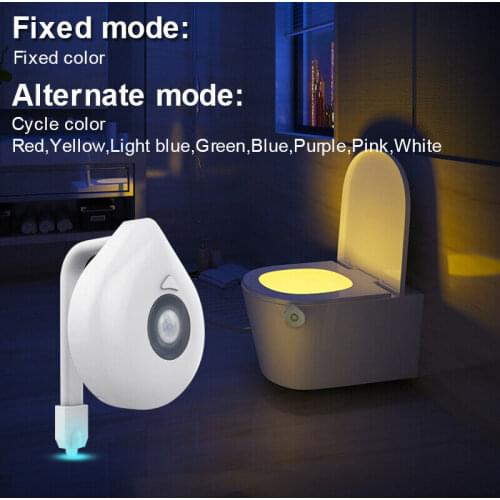 8 Color Body Sensing Automatic Led Motion Sensor Night Lamp Toilet Bowl Bathroom Light Waterproof Backlight For Wc Toilet Light