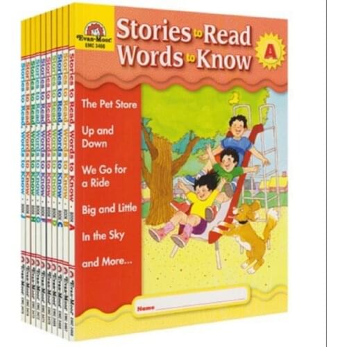 9 Books Stories To Read Words to Know California exercise book Children Early Educaction English Picture Stories Reading Book