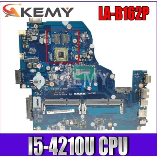 Akemy For Acer aspire E1-572 E1-572G Laptop Motherboard Z5WAH LA-B162P NBMLC11004 Main Board I5-4210U CPU HM86 820M gpu DDR3L