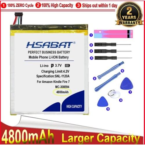 0 Cycle MC-308594 Battery for Amazon Kindle Fire 7 5th Gen SV98LN B01GEW27DA Kindle Fire 7" 7th Generation 2017 Accumulator