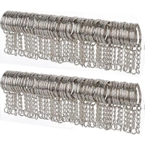 10/50pcs Metal Silver Blank Keyring Keychain Split Ring Keyfob Key Holder Pendant Rings Car Home DIY Key Chains Accessories