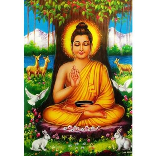 Buddha Meditation 5D Diy Diamond Painting Cross Stitch Full Square Round Mosaic Embroidery Sale Living Room Home DecorZP-2124