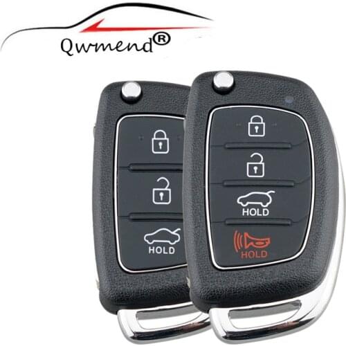 Remote Key Case Fob 3 Button Flip Folding Car Key Shell For Mistra Hyundai HB20 SANTA FE IX35 IX45 Accent I40 Solaris