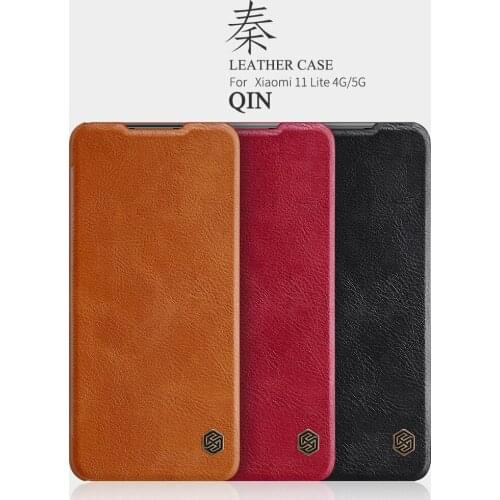 For Xiaomi Mi 11 Lite 5G Case Nillkin Qin Luxury Leather Book Wallet Protective Flip Cover For For Mi 11 Lite 4G Mi 11 Pro Shell
