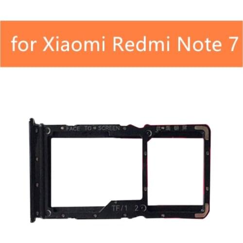 SIM Card Holder Slot Tray For Xiaomi Redmi Note 7 SIM Card Micro SD Card Tray Holder Slot Adapter Repair Spare Parts