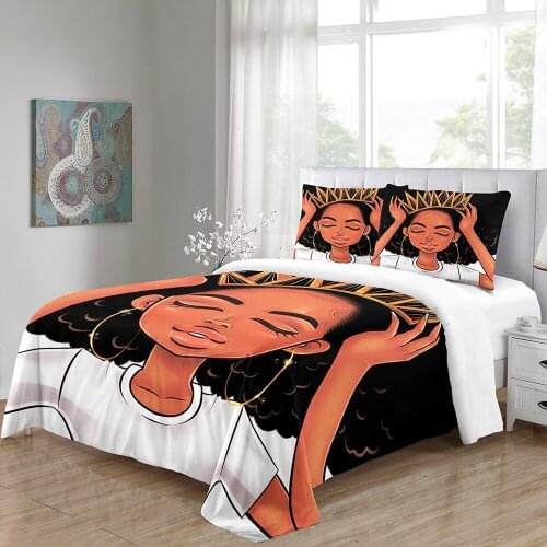 Home Textile Girl Printing Bedding Set Pillowcase Extra Large Single Person Double Full Size Bedroom Comfort Set Customization