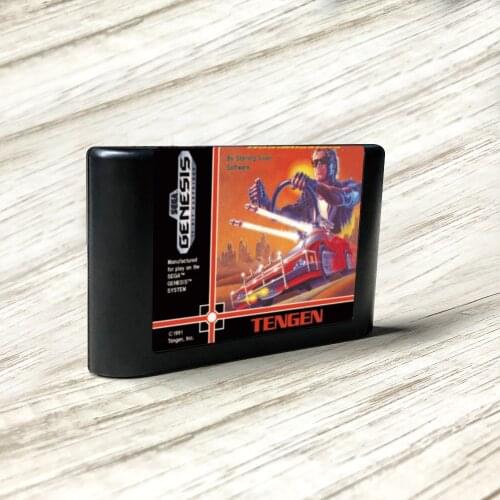 Road Blasters - USA Label Flashkit MD Electroless Gold PCB Card for Sega Genesis Megadrive Video Game Console