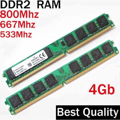 Desktop DIMM 2Rx8 8Gb RAM ddr2 4Gb 800Mhz 667Mhz 533Mhz /\ for Intel or for AMD single 4G DDR2 RAM 667 533 / ddr 2 memory RAM
