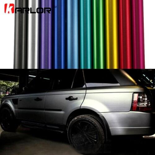 Car styling Matte Chrome Brushed Metallic Vinyl Film Car Stickers and Decals Automobiles Car Body Wrapping Foil Air Bubble Free