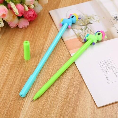 20 PCs Cartoon Unicorn Gel Pens Set Creative Student Stationery Pony Neutral Pen Cute Office Supplies Signature Pen Wholesale