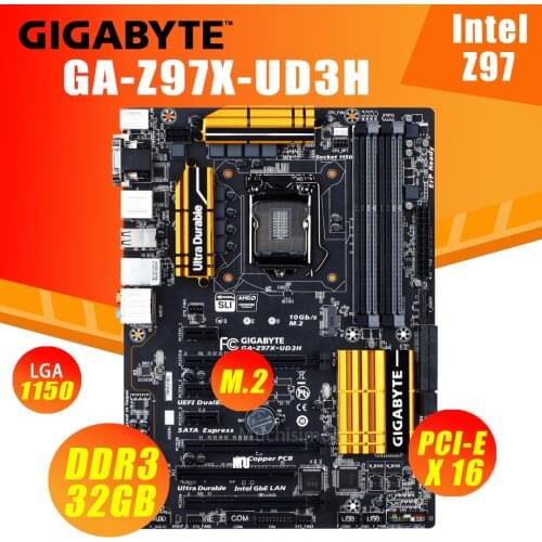 Gigabyte GA-Z97X-UD3H Original Used Motherboard Z97X-UD3H Z97 Socket LGA 1150 DDR3 USB3.0 SATA3.0
