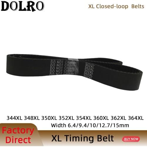 XL Timing Belt 344/348/350/352/354/360/362/364XL Width6.4/9.4/10/15mm Closed Loop Toothed Transmisson Rubber Timing Pulley Belt