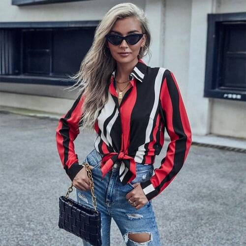 Женские модные рубашки Shyslily China At AliExpress