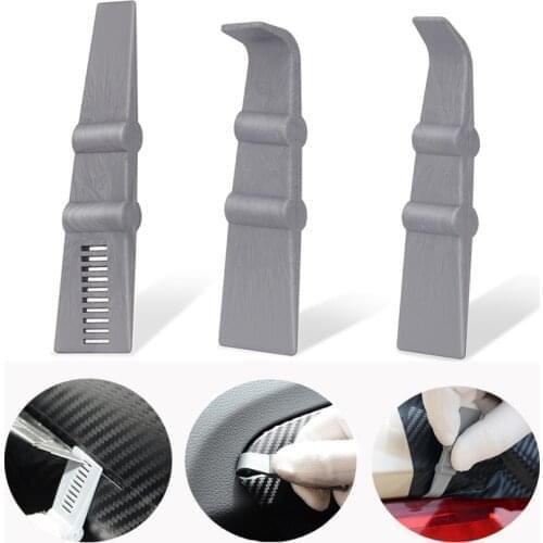 FOSHIO 3PCS Carbon Fiber Vinyl Squeegee Scraper Air Bubble Sticker Removal Car Window Tint Installing Tool Kit Auto Accessories
