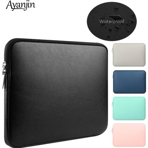 Binful Soft PU Leather 13.3 15.4 Waterproof pouch sleeve bag for Macbook Air 13 Pro Retina 11 12 15 inch notebooks laptop case